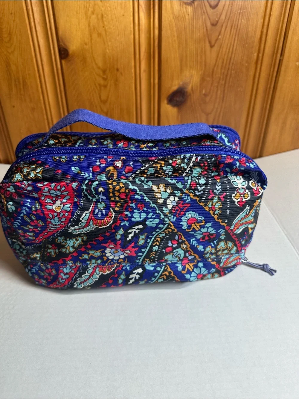 Vera Bradley Navy Multicolor Paisley Cosmetic Bag